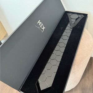 HEX Black Geometric Tie